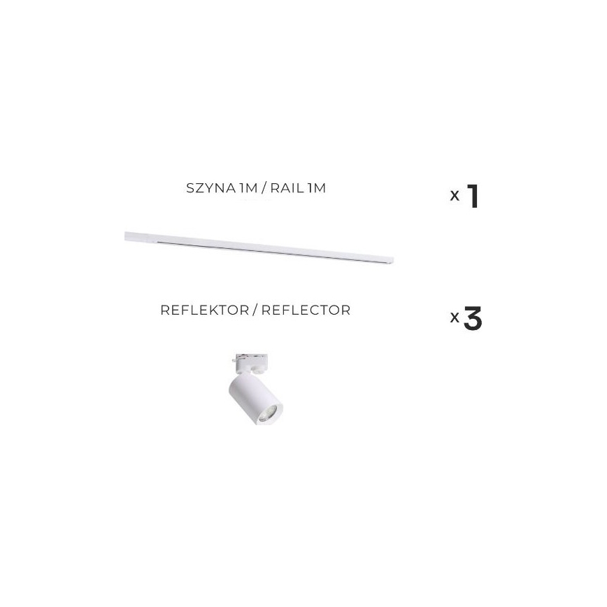 Zuma Line - Strahler für Schienensystem 3x GU10/35W/230V, weiß
