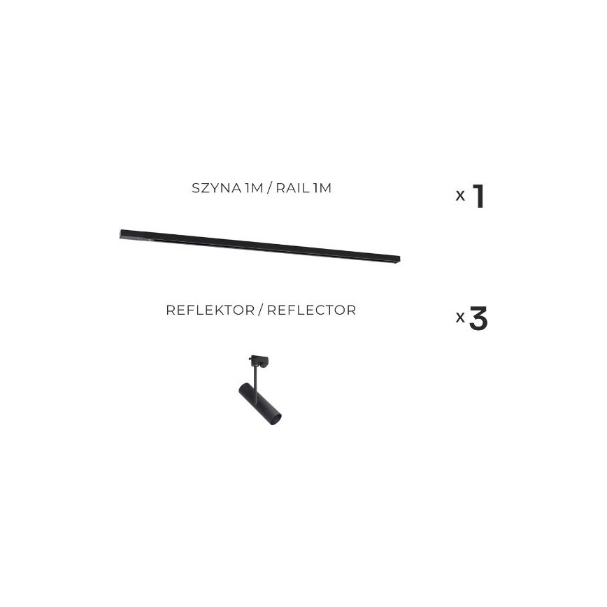 Zuma Line - Spot für Schienensystem 3xGU10/35W/230V schwarz