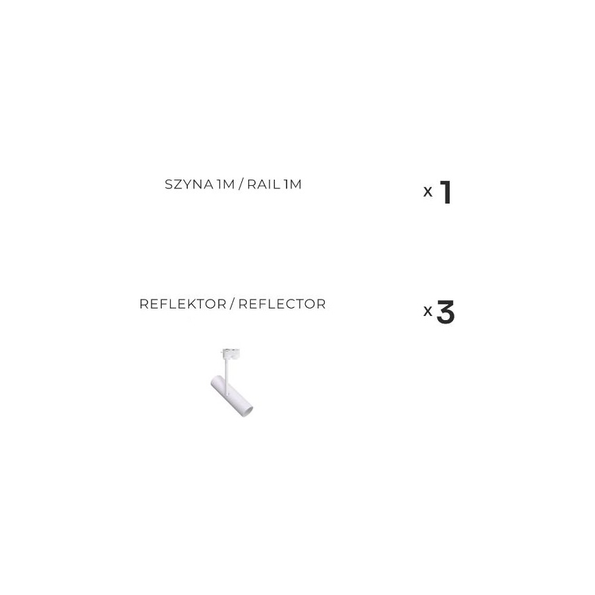 Zuma Line - Strahler für Schienensystem 3xGU10/35W/230V weiß