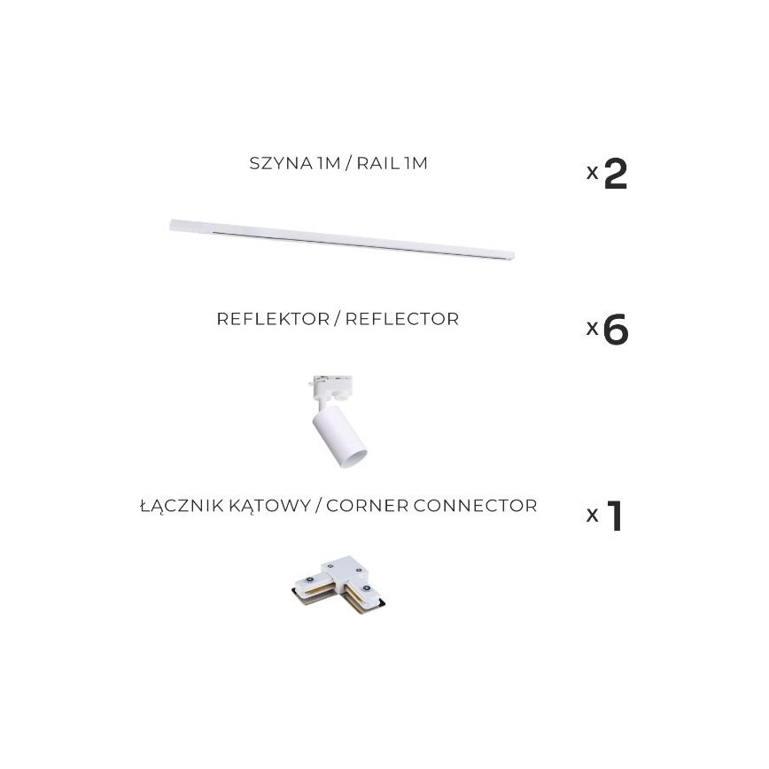 Zuma Line - Schienenstrahler 6xGU10/35W/230V weiß