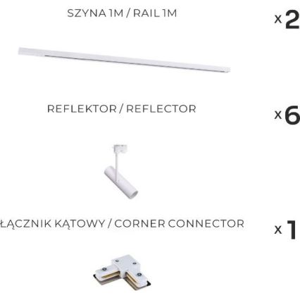 Zuma Line - Spot im Schienensystem 6xGU10/35W/230V weiß