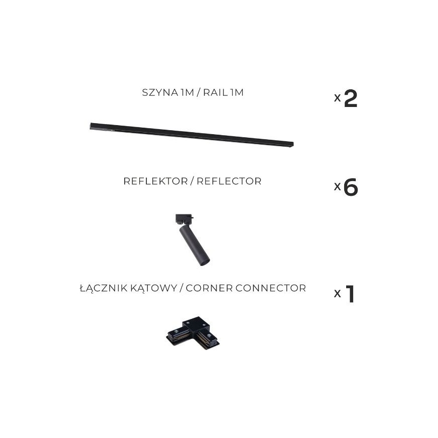 Zuma Line - Spotleuchte für Schienensystem 6xGU10/35W/230V schwarz