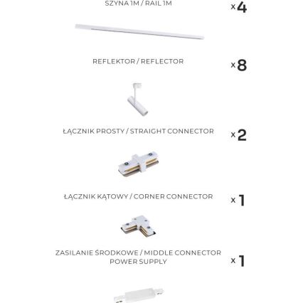Zuma Line - Spot-Leuchte im Schienensystem 8xGU10/35W/230V weiß