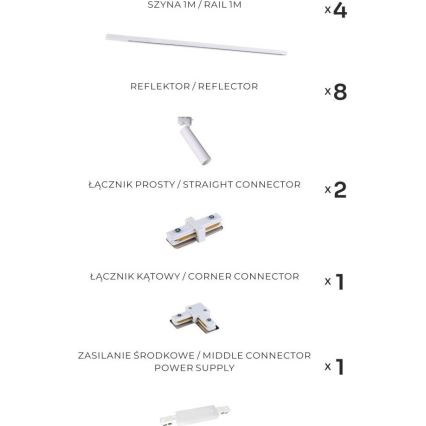 Zuma Line - Schienenstrahler 8xGU10/35W/230V Weiß