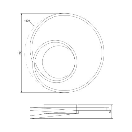 Zuma Line - LED-Deckenleuchte LED/22W/230V weiß