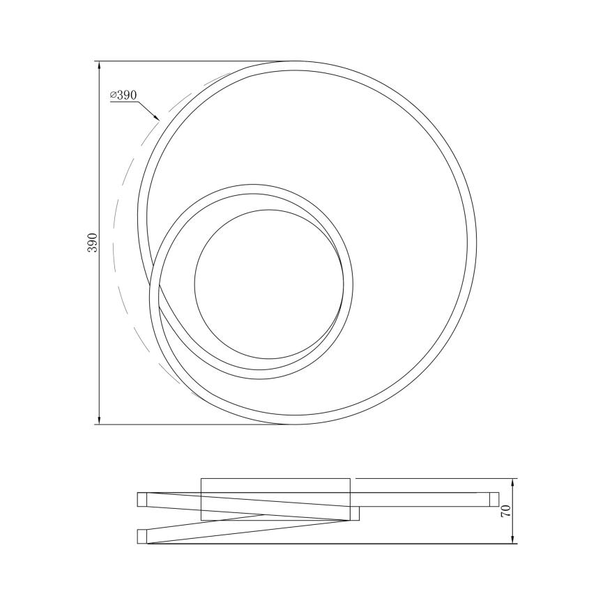 Zuma Line - LED-Deckenleuchte LED/22W/230V weiß