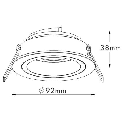 Zuma Line - Einbaulampe 1xGU10/50W/230V weiß