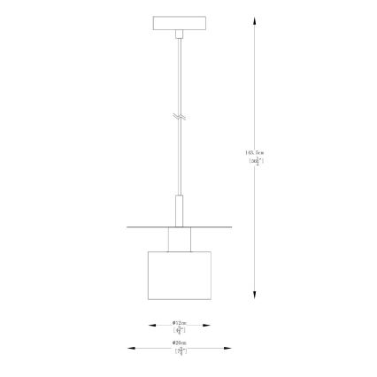 Zuma Line - Hängeleuchte an Schnur 1xE27/40W/230V golden