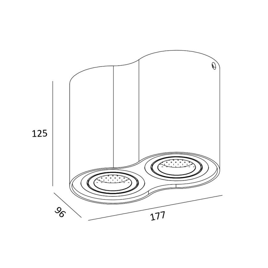 Zuma Line - Deckenstrahler 2xGU10/50W/230V Weiß