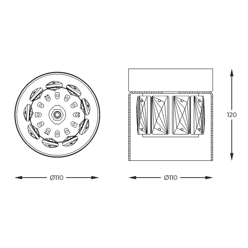 Zuma Line - Deckenleuchte 1xG9/28W/230V Messing