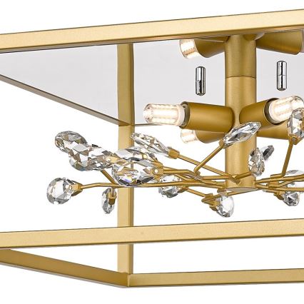 Zuma Line - Kristall-Deckenleuchte 4xG9/33W/230V golden