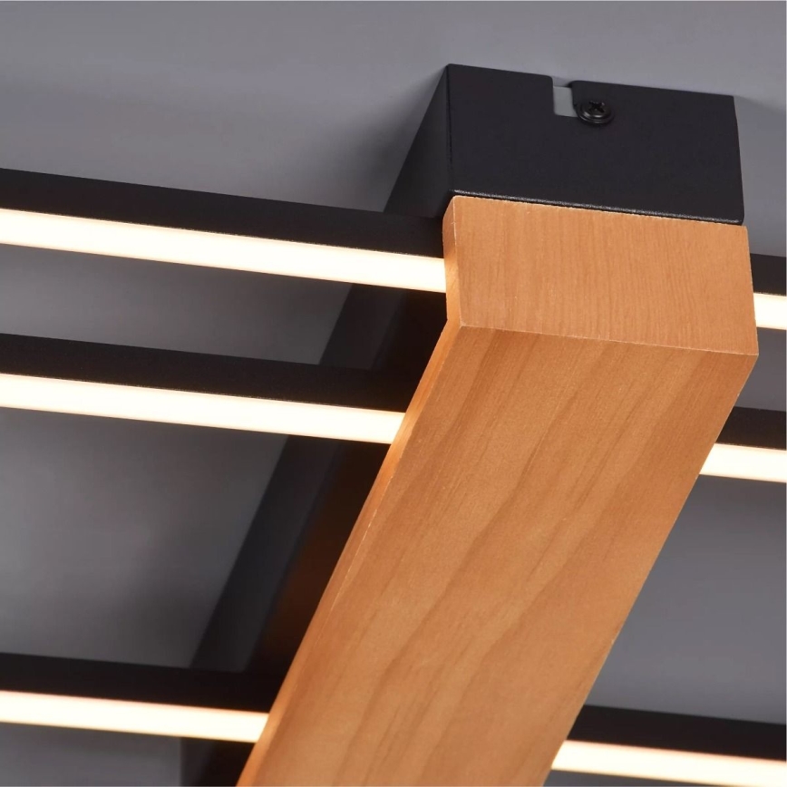 Zuma Line - LED-Deckenleuchte LED/39W/230V 3000K schwarz/Kiefer