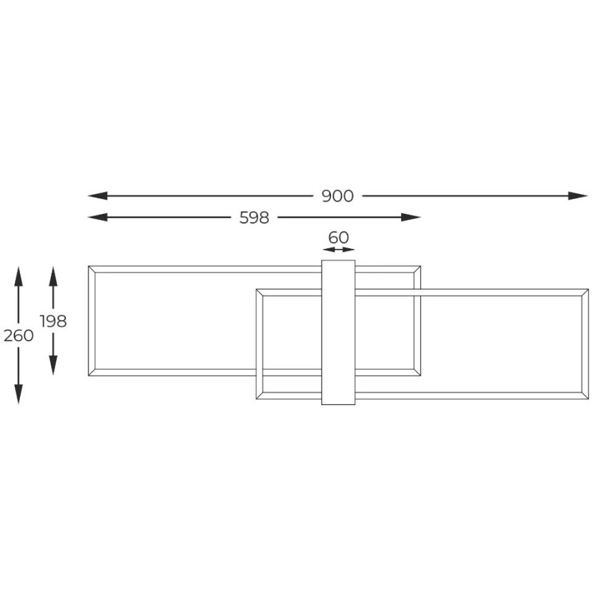 Zuma Line - LED-Deckenleuchte LED/39W/230V 3000K schwarz/Kiefer
