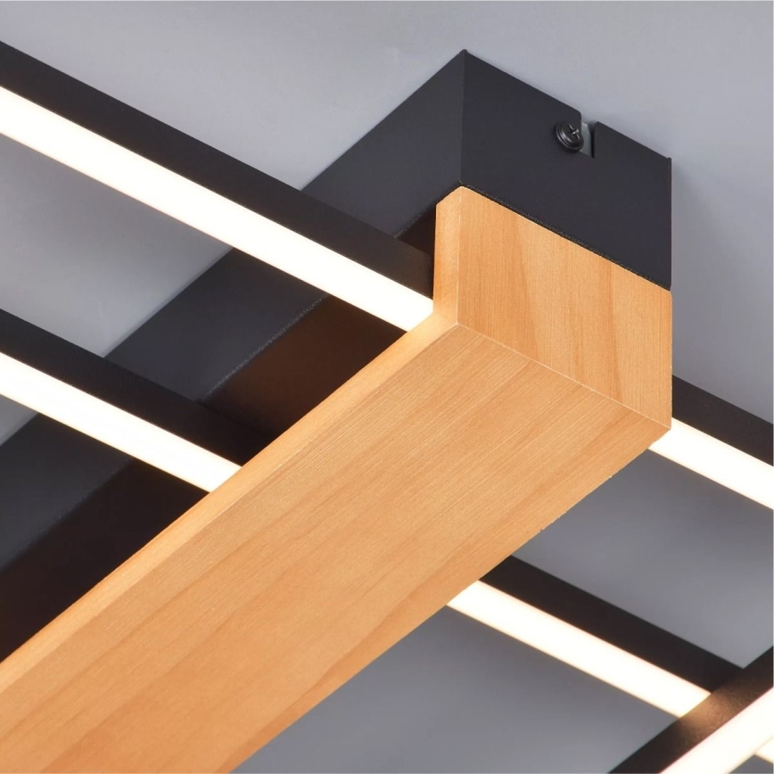 Zuma Line - LED-Deckenleuchte LED/39W/230V 3000K schwarz/Kiefer