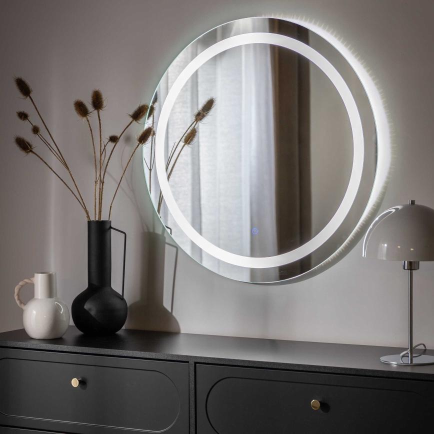 Zuma Line - LED-Badezimmer-Wandspiegel mit LED-Hintergrundbeleuchtung/36W/230V 3000/4000/6000K Ø 80 cm IP44