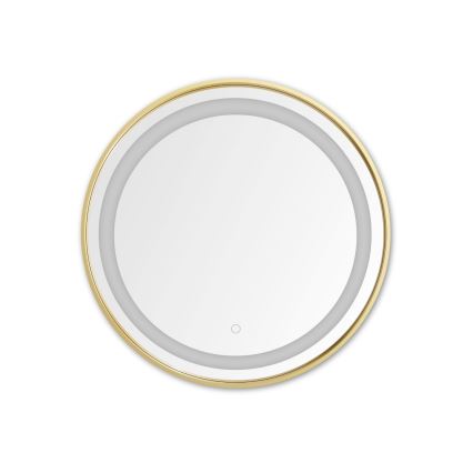 Zuma Line - LED-Badezimmer-Wandspiegel mit Hintergrundbeleuchtung LED/24W/230V 3000/4000/6000K d 60 cm IP44 golden