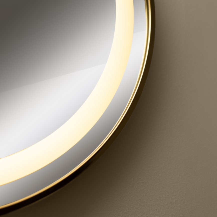 Zuma Line - LED-Badezimmer-Wandspiegel mit Hintergrundbeleuchtung LED/24W/230V 3000/4000/6000K d 60 cm IP44 golden