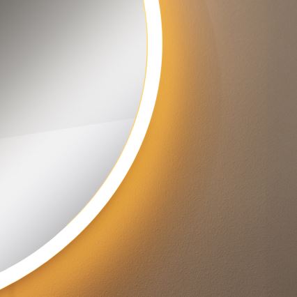 Zuma Line - LED-Badezimmer-Wandspiegel mit Hintergrundbeleuchtung LED/24W/230V 3000/4000/6000K d 60 cm IP44 weiß/golden