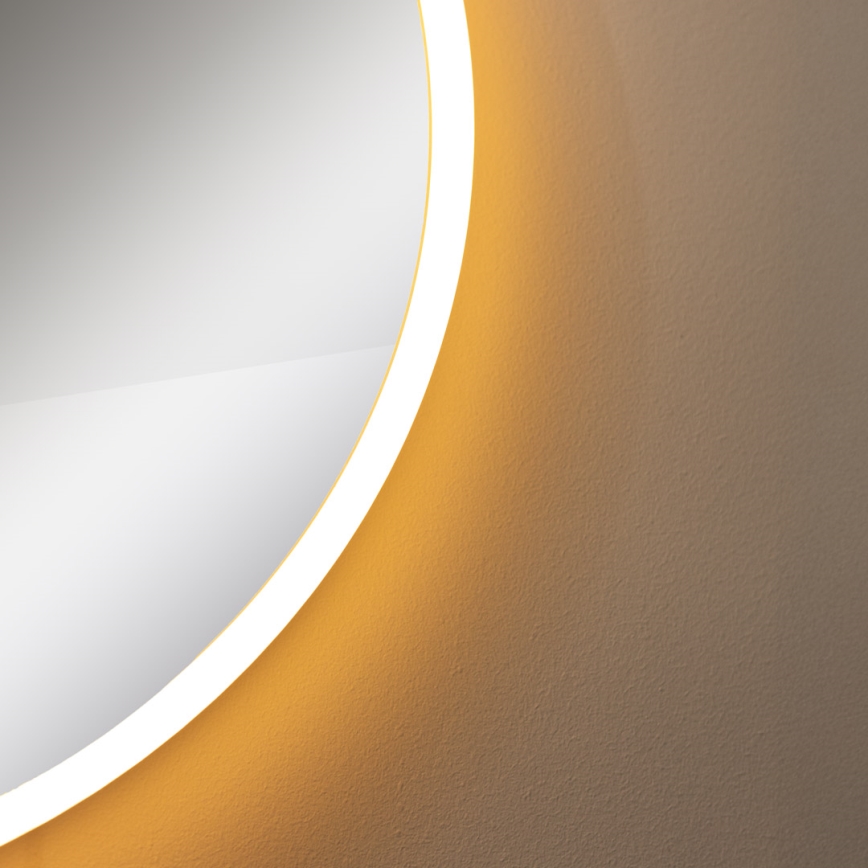 Zuma Line - LED-Badezimmer-Wandspiegel mit Hintergrundbeleuchtung LED/24W/230V 3000/4000/6000K d 60 cm IP44 weiß/golden