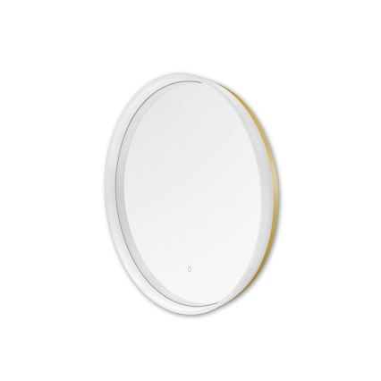 Zuma Line - LED-Badezimmer-Wandspiegel mit Hintergrundbeleuchtung LED/24W/230V 3000/4000/6000K d 60 cm IP44 weiß/golden
