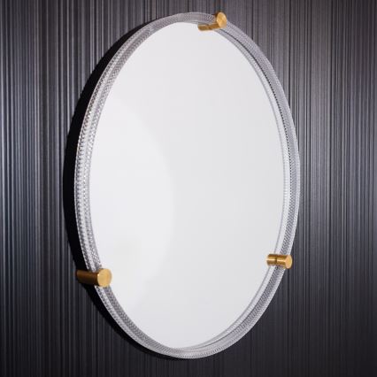 Zuma Line - LED-Badezimmer-Wandspiegel mit Hintergrundbeleuchtung LED/24W/230V 3000/4000/6000K d 60 cm IP44 klar/golden