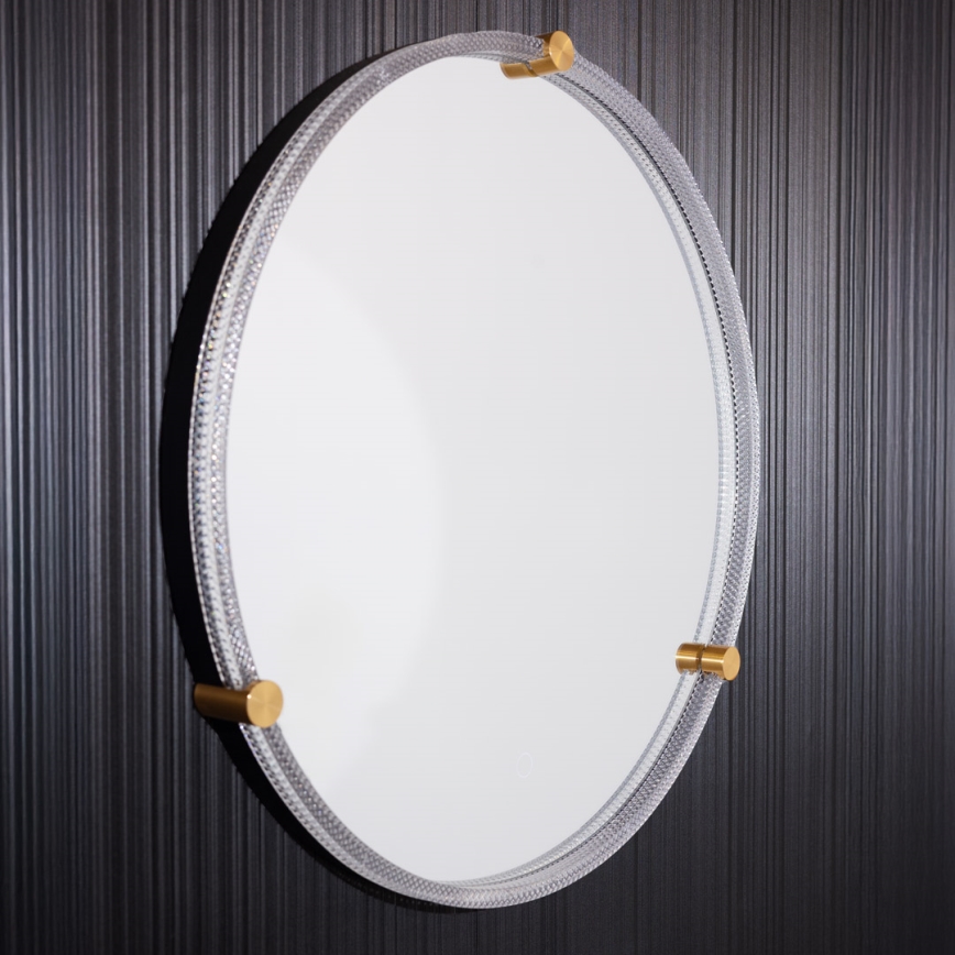 Zuma Line - LED-Badezimmer-Wandspiegel mit Hintergrundbeleuchtung LED/24W/230V 3000/4000/6000K d 60 cm IP44 klar/golden