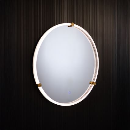 Zuma Line - LED-Badezimmer-Wandspiegel mit Hintergrundbeleuchtung LED/24W/230V 3000/4000/6000K d 60 cm IP44 klar/golden
