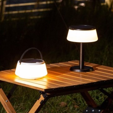 Zuma Line - Dimmbare, aufladbare Solar-Tischleuchte LED/2,2W/2000 mAh IP44 schwarz