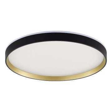 Zuma Line - Dimmbare Badezimmer-Deckenleuchte (LED RGBW) LED/32W/230V + LED/8W 3000-6000K IP44 schwarz/golden + Fernbedienung