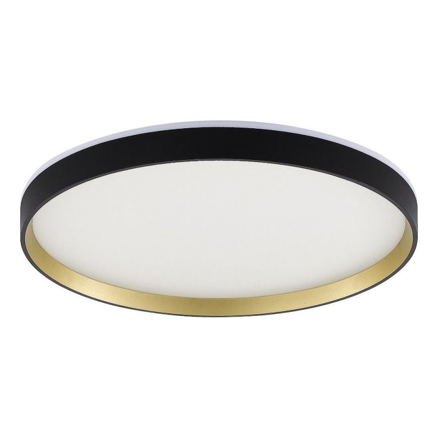 Zuma Line - Dimmbare Badezimmer-Deckenleuchte (LED RGBW) LED/32W/230V + LED/8W 3000-6000K IP44 schwarz/golden + Fernbedienung