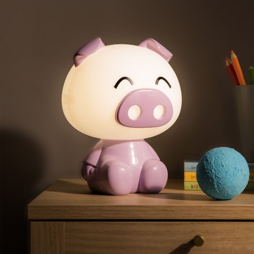 Zuma Line - Dimmbare LED-Kinder-Tischleuchte mit Touch-Steuerung LED/3W/230V Schwein violett