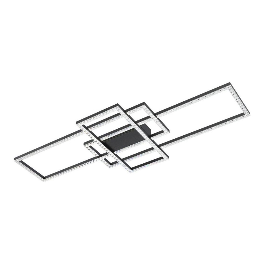 Zuma Line - Dimmbare LED-Kristall-Deckenleuchte LED/52W/230V 2700-6000K schwarz + Fernbedienung