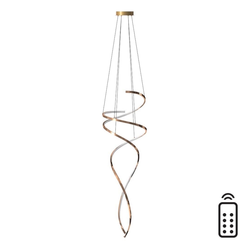 Zuma Line - Dimmbarer LED-Kronleuchter an Aufhängung LED/68W/230V 3000/4000/6000K Roségold + Fernbedienung