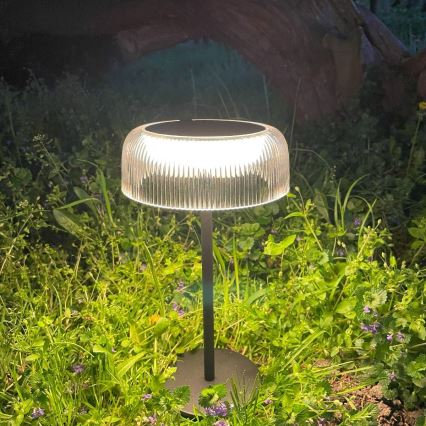 Zuma Line - LED dimmbare solarbetriebene Tischlampe LED/2,5W/2000 mAh IP44 schwarz