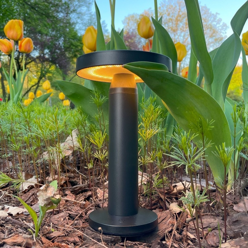Zuma Line - Dimmbare, aufladbare LED-Solar-Tischleuchte LED/2W/2000 mAh IP44 schwarz