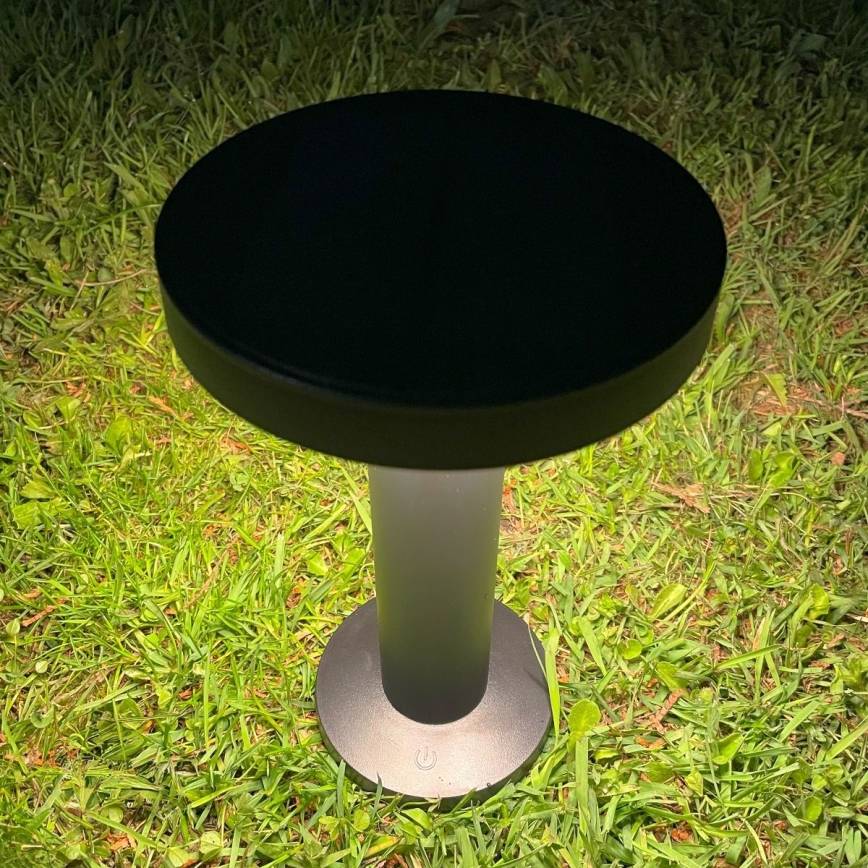 Zuma Line - Dimmbare, aufladbare LED-Solar-Tischleuchte LED/2W/2000 mAh IP44 schwarz