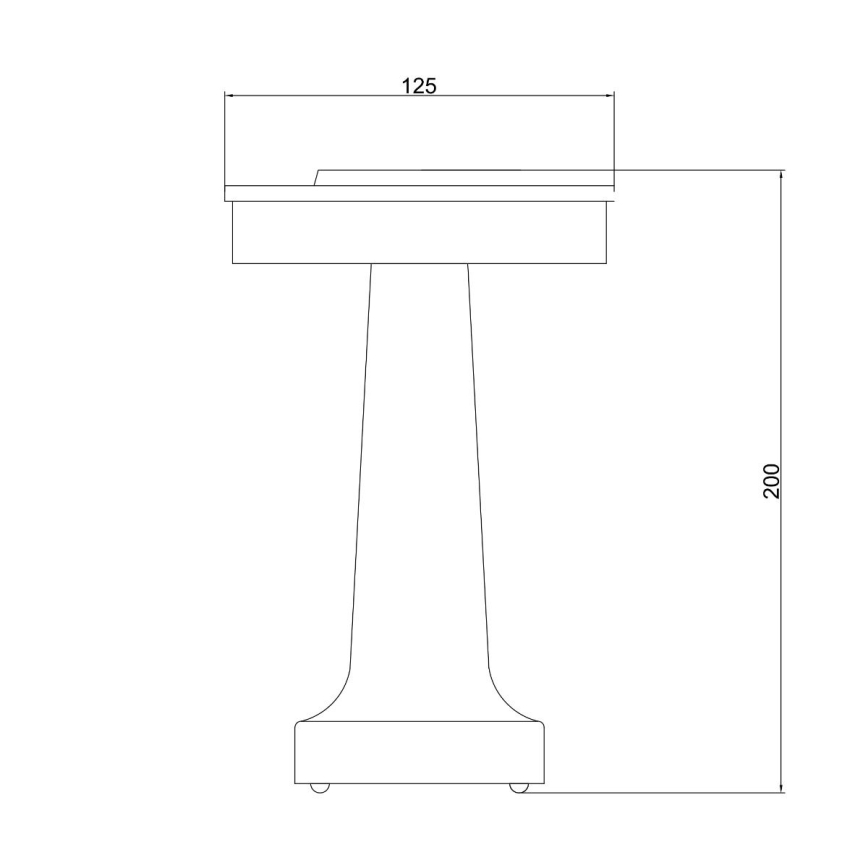 Zuma Line - LED dimmbare wiederaufladbare Tischlampe LED/2,5W/1200 mAh 3000/4000/6000K gold