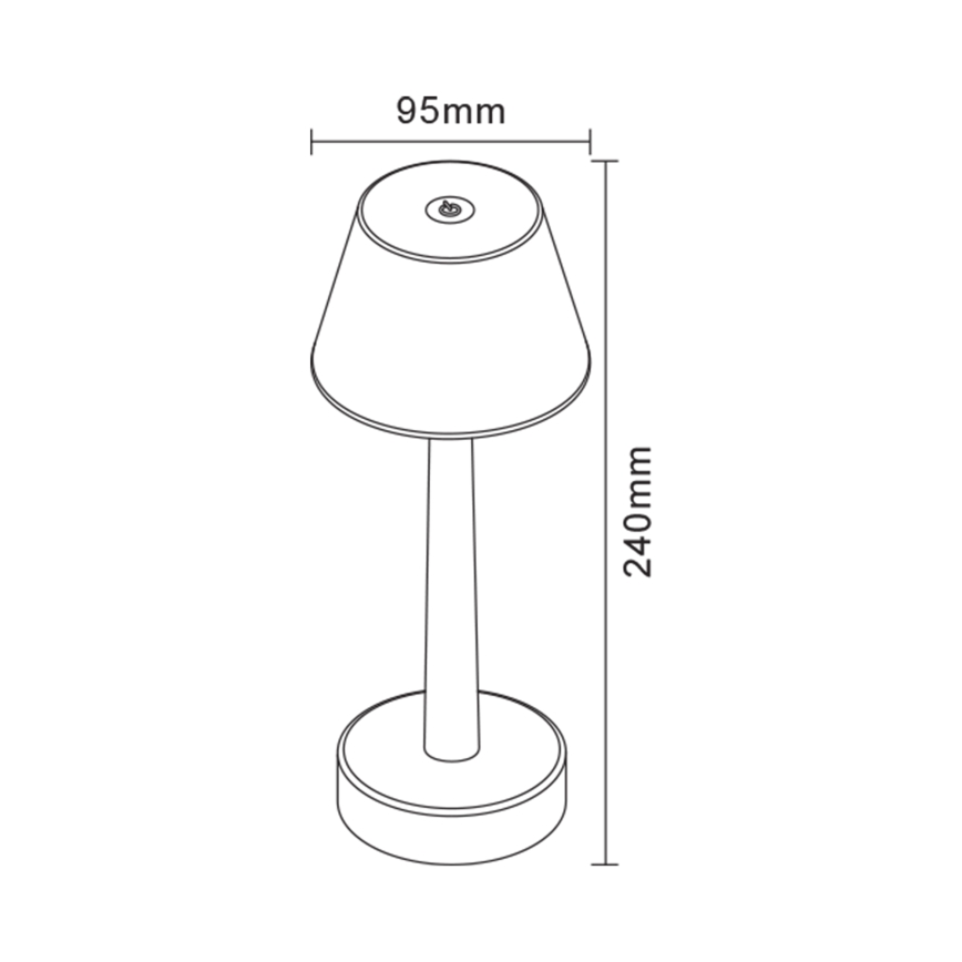 Zuma Line - Dimm- und aufladbare LED-RGBW-Tischleuchte LED/0,7W/1300 mAh IP44 schwarz