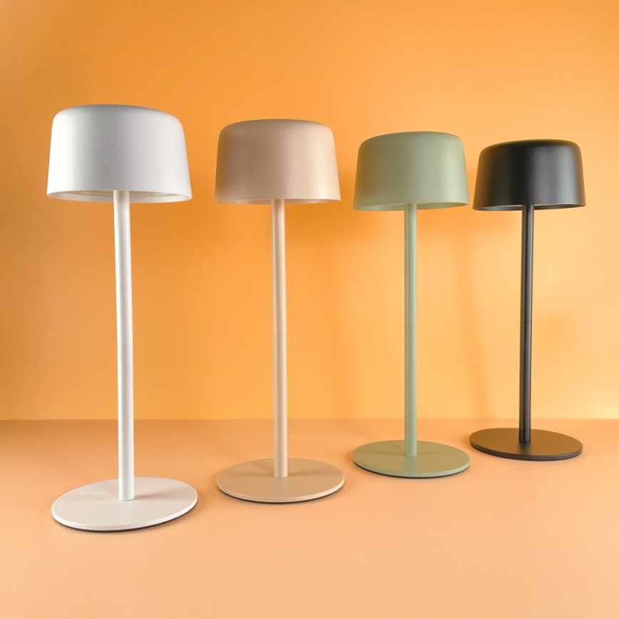 Zuma Line - LED dimmbare wiederaufladbare Tischlampe LED/2W/1200 mAh IP44 cremefarben