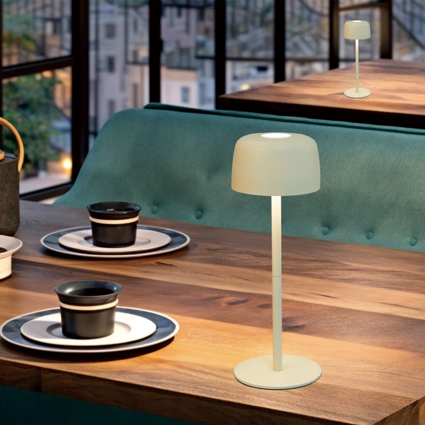 Zuma Line - LED dimmbare wiederaufladbare Tischlampe LED/2W/1200 mAh IP44 cremefarben