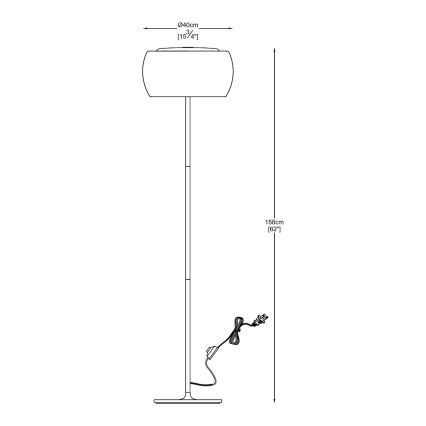 Zuma Line - Kristall-Stehleuchte 4xG9/42W/230V