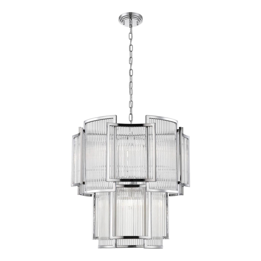 Zuma Line - Hängeleuchte an Kette 8xE14/60W/230V glänzendes Chrom