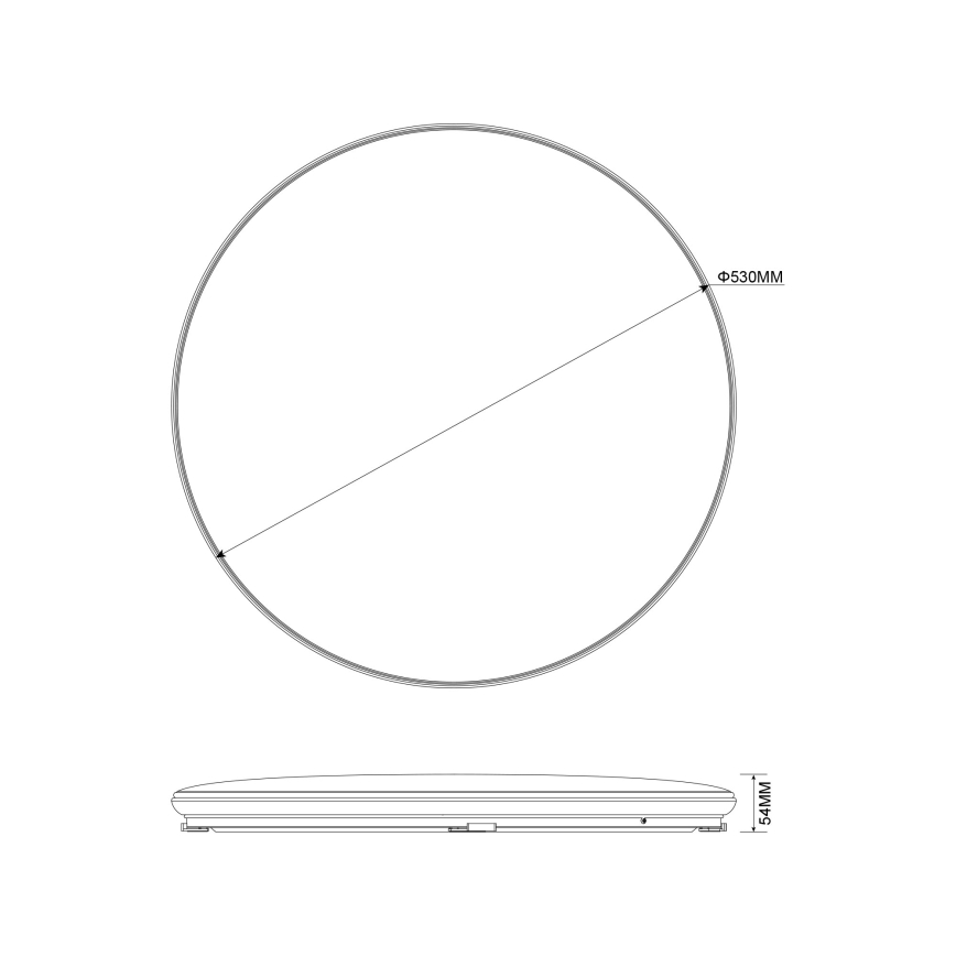 Zuma Line - Dimmbare LED-Deckenleuchte LED/48W/230V d 53 cm glänzendes Chrom