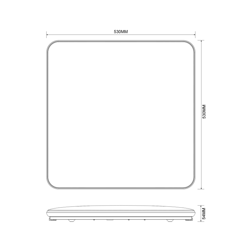 Zuma Line - Dimmbare LED-Deckenleuchte LED/48W/230V 53x53 cm golden