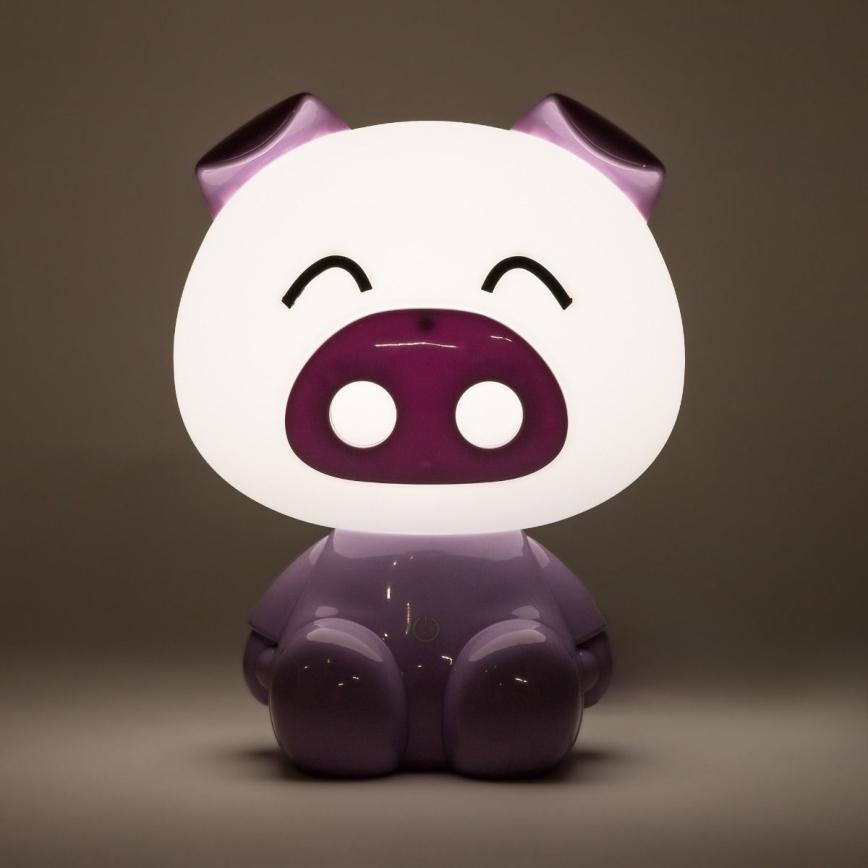 Zuma Line - Dimmbare LED-Kinder-Tischleuchte mit Touch-Steuerung LED/3W/230V Schwein violett