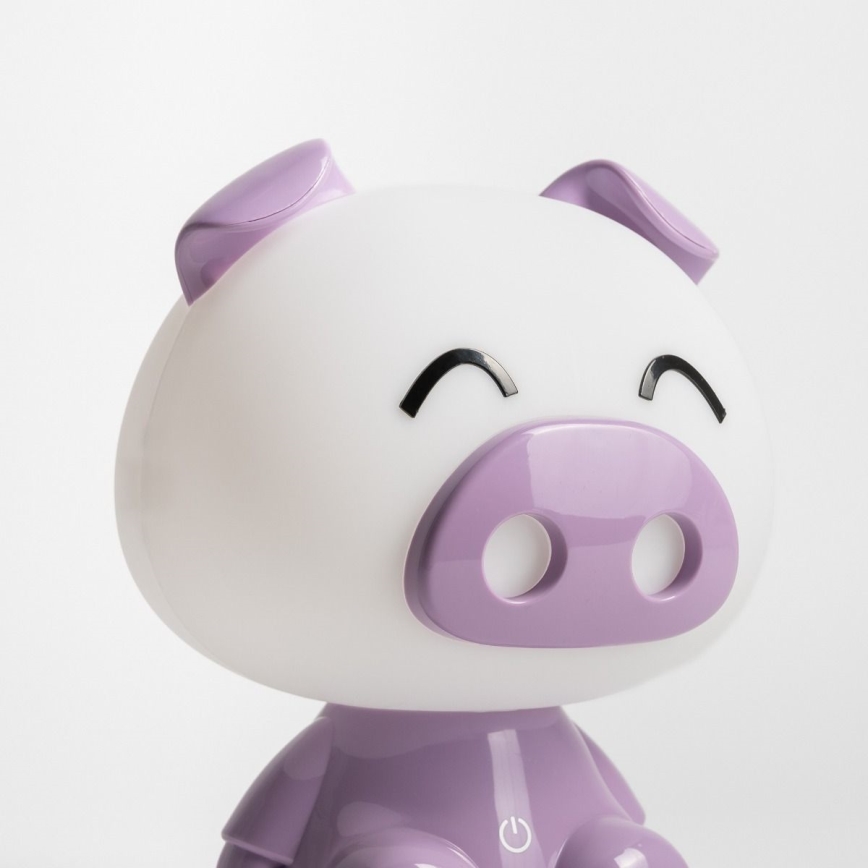Zuma Line - Dimmbare LED-Kinder-Tischleuchte mit Touch-Steuerung LED/3W/230V Schwein violett