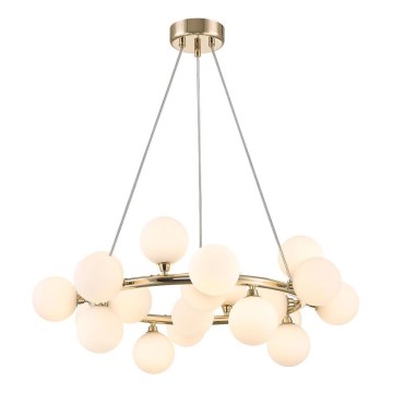 Zuma Line - Kronleuchter an Aufhängung 20xG9/28W/230V golden