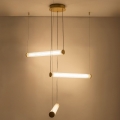Zuma Line - LED-dimmbare Hängeleuchte an Drahtseil LED/64W/230V 2700-6500K gold + Fernbedienung