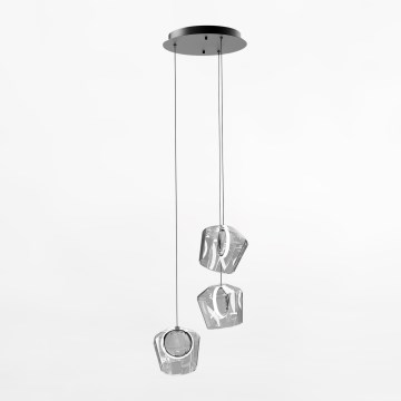 Zuma Line - LED-Hängeleuchte 3xLED/6W/230V schwarz/klar