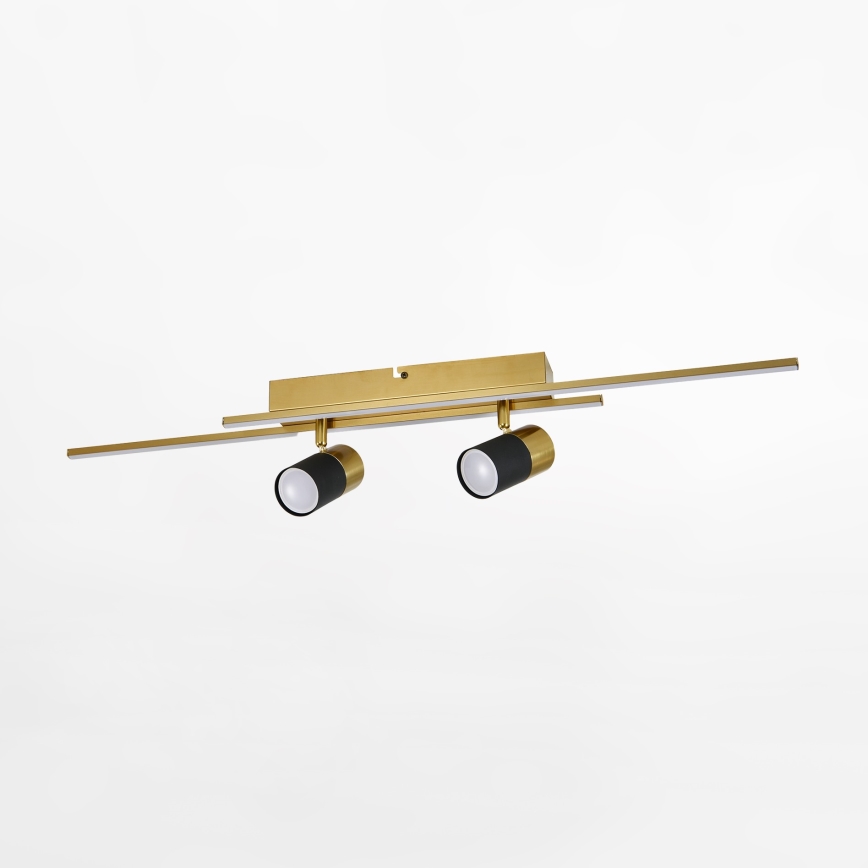 Zuma Line - LED-Strahler 2xGU10/40W/230V + 2xLED/6W golden/schwarz